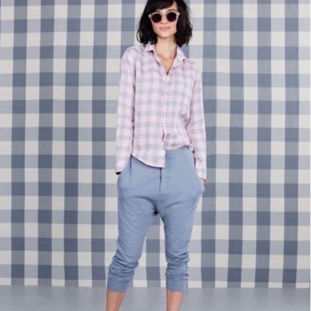 Frank & Eileen 100% Linen Barry Plaid Shirt Womens Xl